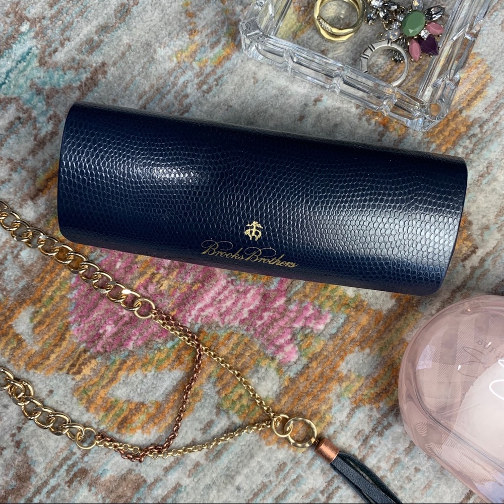 Brooks Brothers Blue Glasses Case